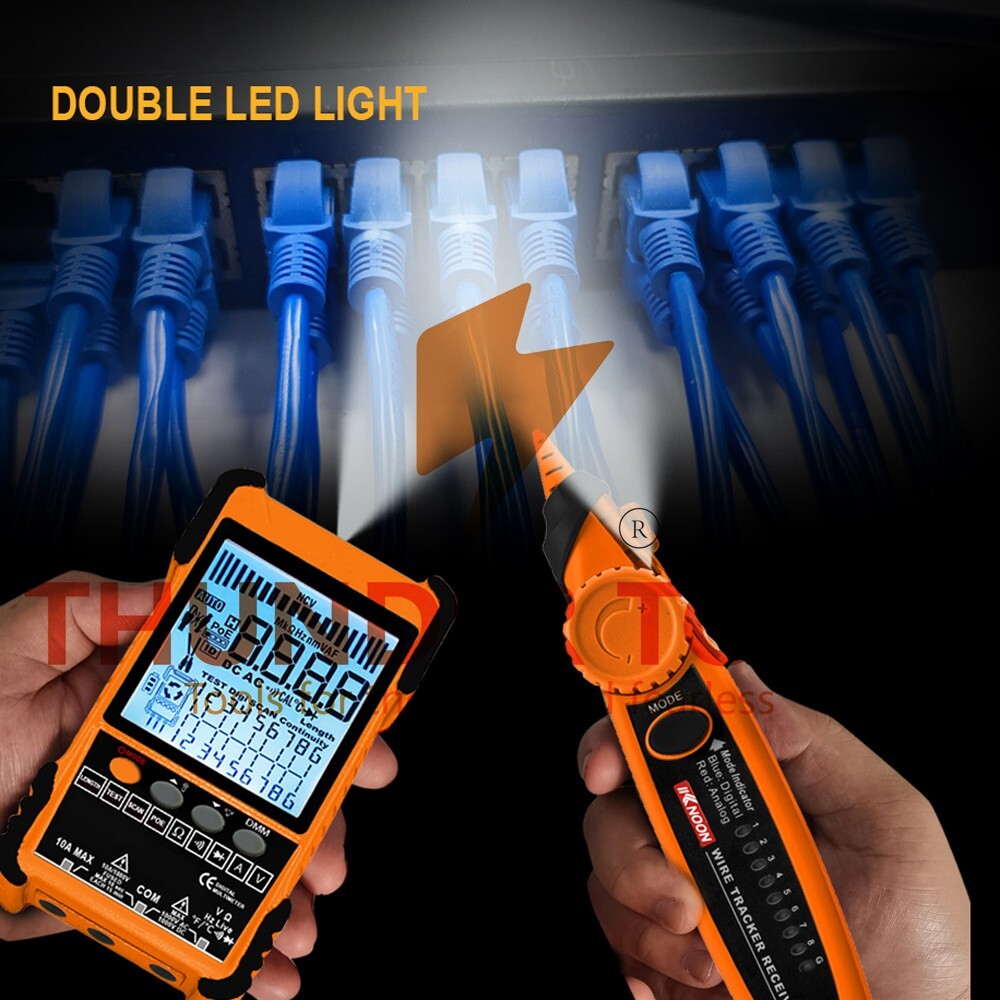 Thunder Tools 500M Handheld Portable Cable Tester with LCD Display Analogs