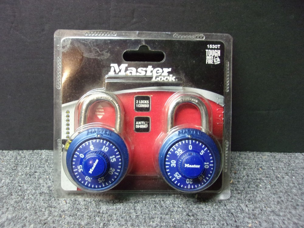 2 Pack Masterlock Combination Locks 1530T