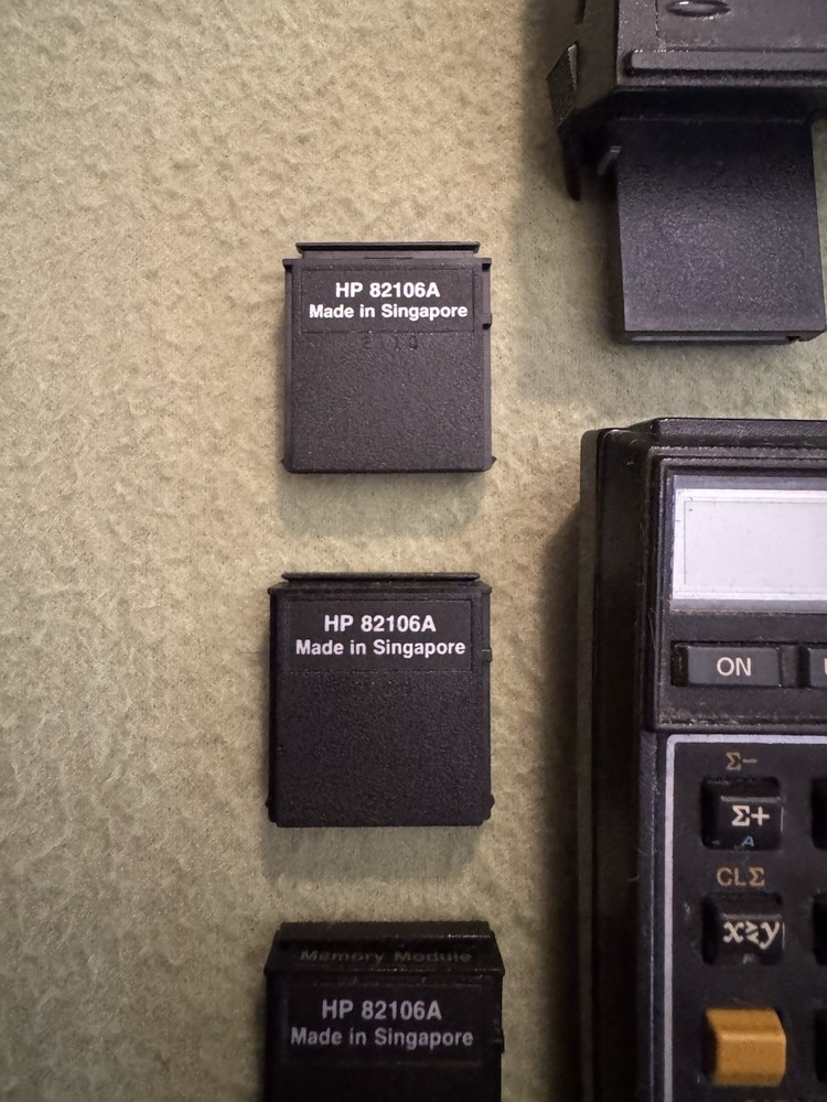 Calculator Hewlett Packard HP 41C Card Reader & Memory 82106X Lot Untested