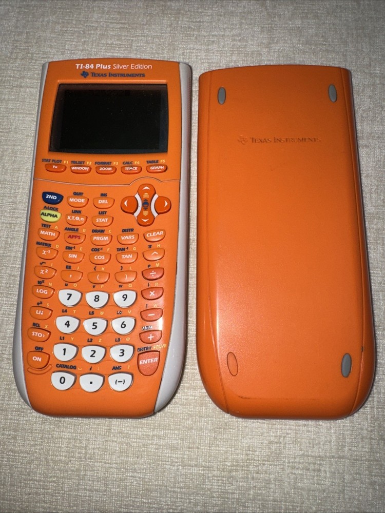 Texas Instruments TI-84 Plus Silver Edition Graphing Calculator Orange - Tested