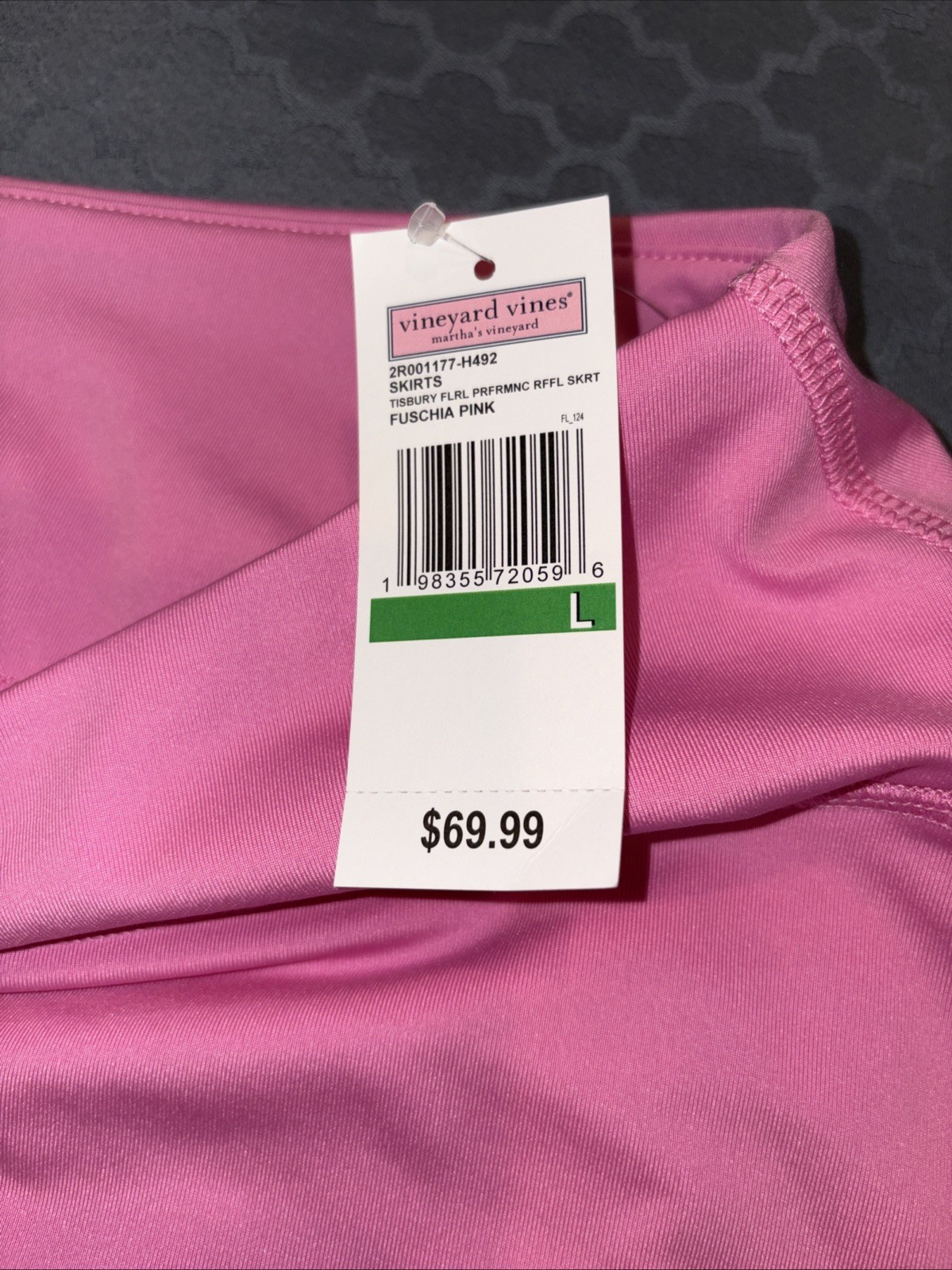 NEW Vineyard Vines Tisbury Performance Ruffle Skirt Pink With Tag Size Large $69