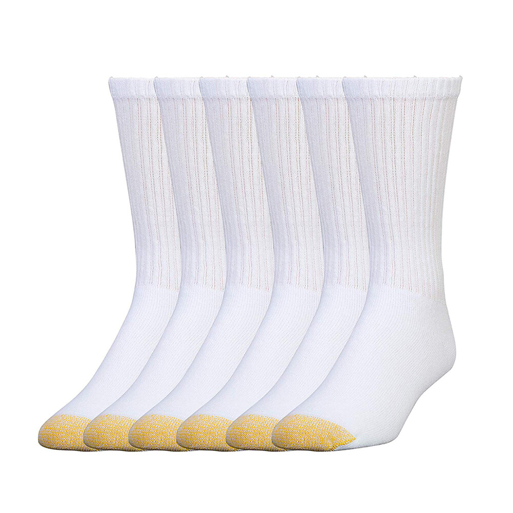 Gold Toe Men's 6 Pack Cotton Athletic Crew Socks