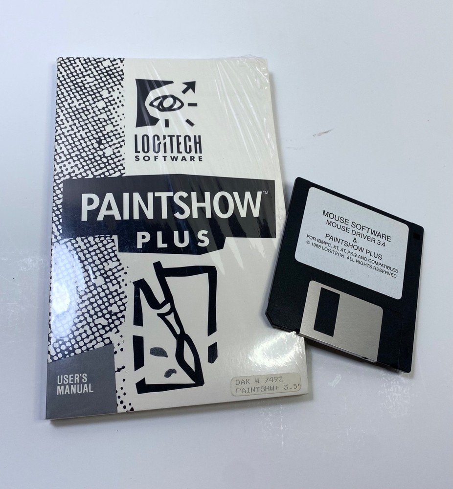 Logitech Software Paintshow Plus 3.5 disk w/ Manual 1998