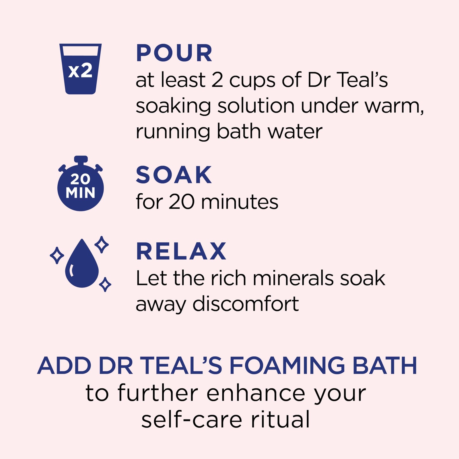 Dr Teal's Epsom Salt Magnesium Soak, Restore & Replenish with Pink Himalayan ...