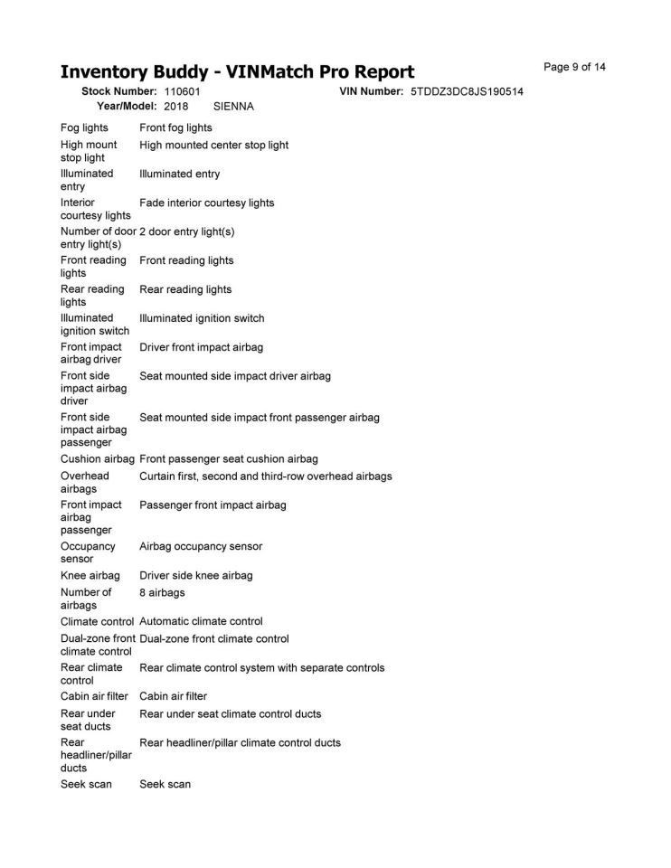 Seat Belt Front Bucket Pre-crash System Driver Fits 18-20 SIENNA 10324687