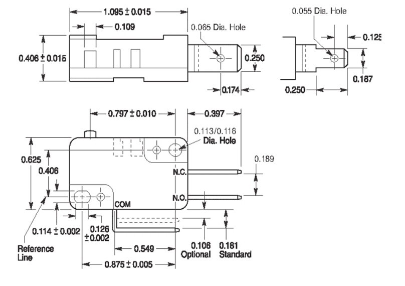 ZF (Cherry) D44X PUSHBUTTON MICROSWITCH ARCADE JOYSTICK 10-AMP