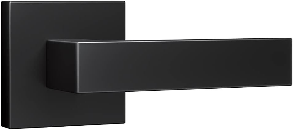 eufy Security Square Door Handle - Easy Installation,Fits All - Matte Black