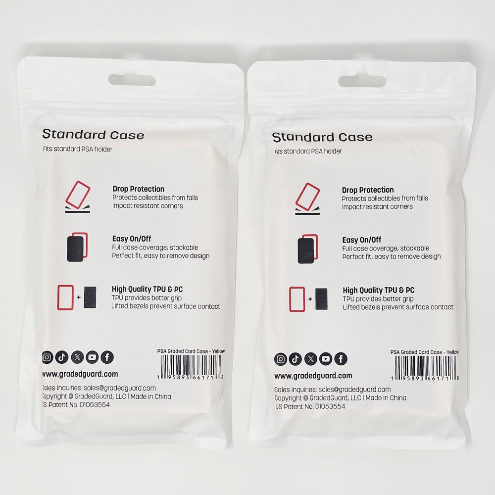 (2) Yellow GradedGuard PSA Graded Card Case Guard Protector Stackable