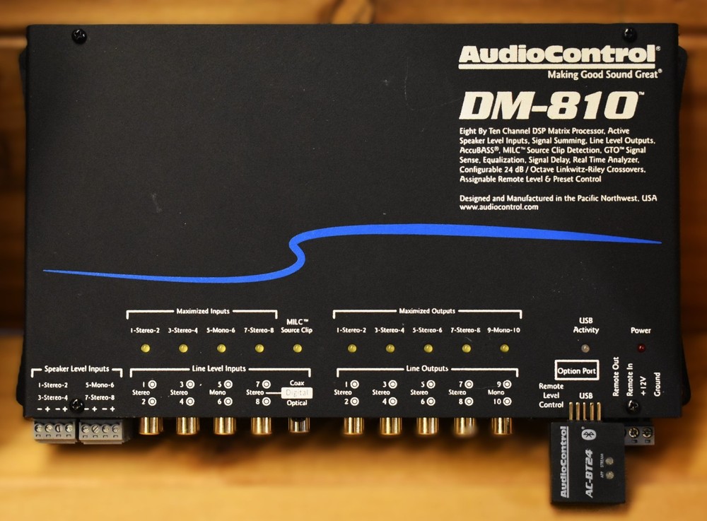 Audio Control DM-810 Processor & Audio Connect AC-BT24 Bluetooth Programmer