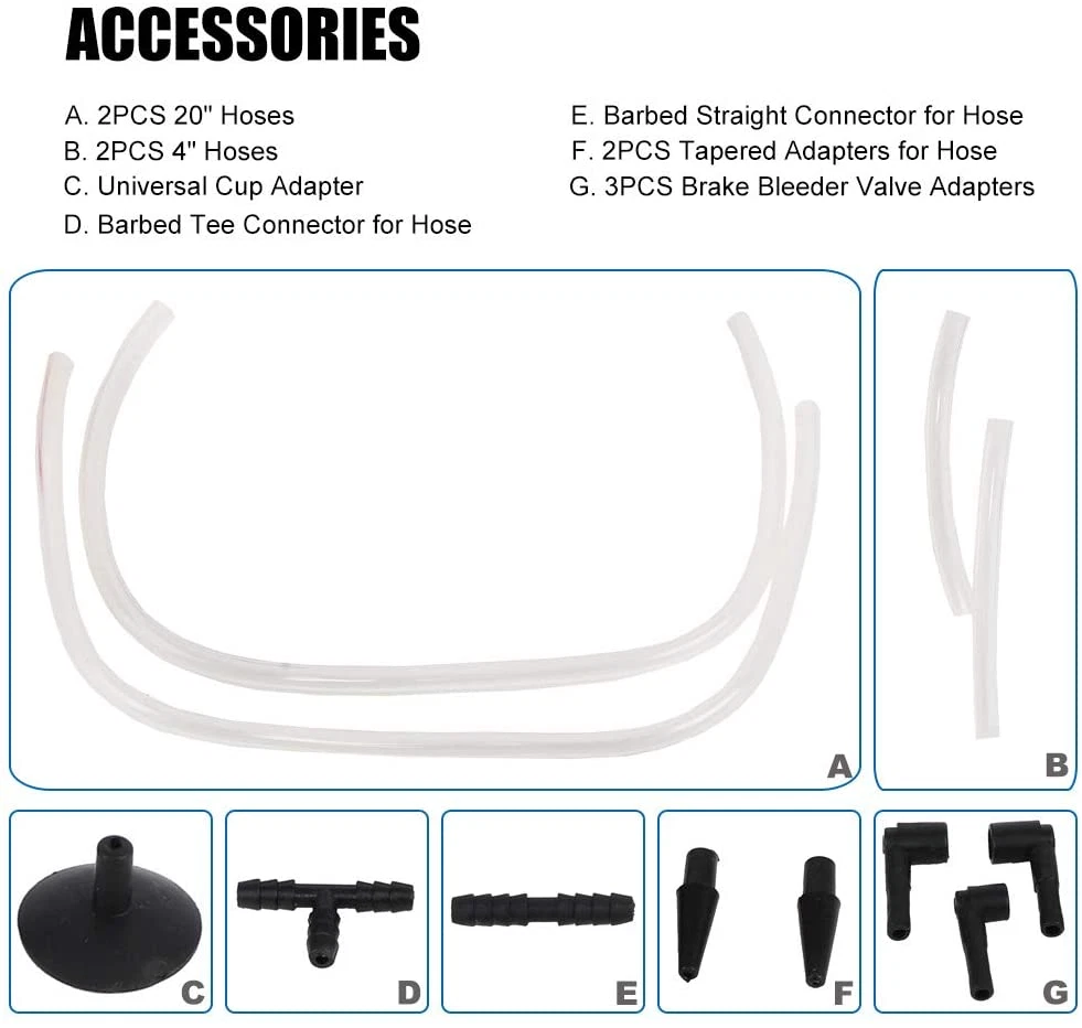 Hand Held Vacuum Pressure Pump Tester Kit Brake Fluid Bleeder Car Auto Tools New