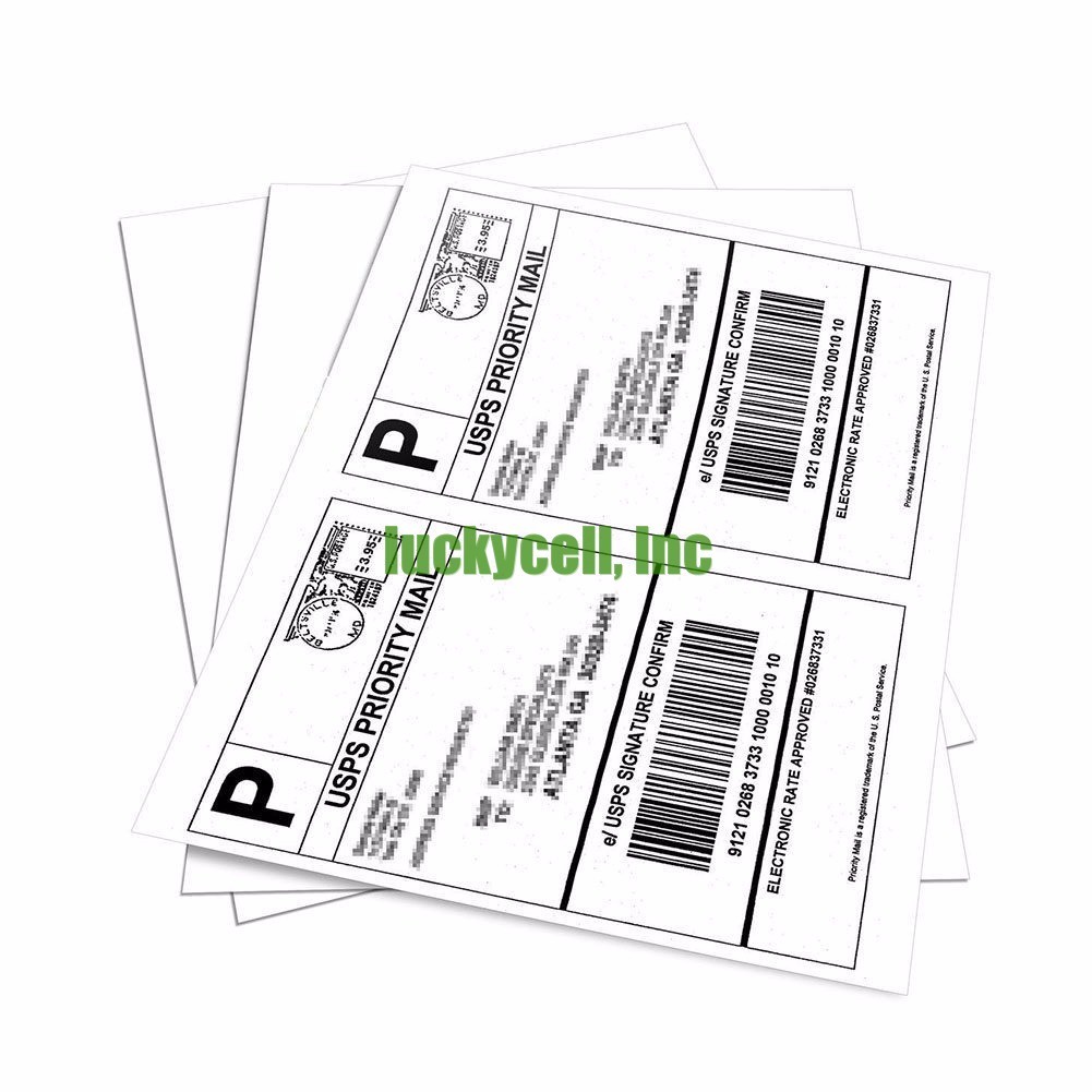 Label 200 Adhesive Paypal Ebay Shipping Labels UPS USPS 2 Per Sheet 8.5 X 5.5