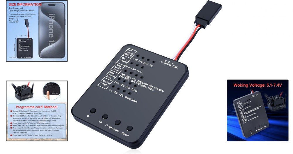 Programming Card for Surpass Hobby ESC Brushless Electronic Speed...