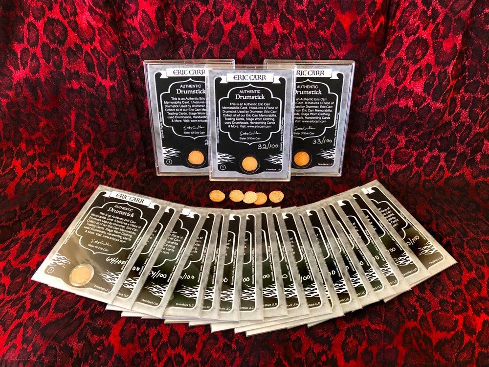 KISS - ERIC CARR Official Played Drumstick Trading Card - New for 2025 w/case!!