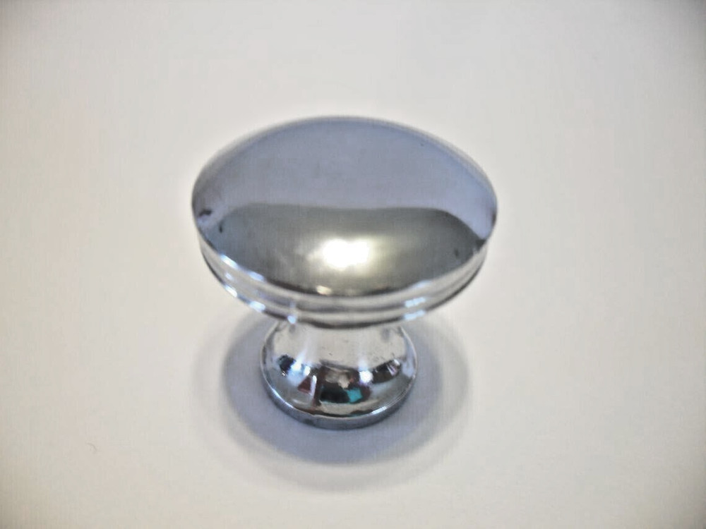 Vintage Nos Chrome Drawer Knobs 1-1/16" Cabinet Door Pull Stanley #4493