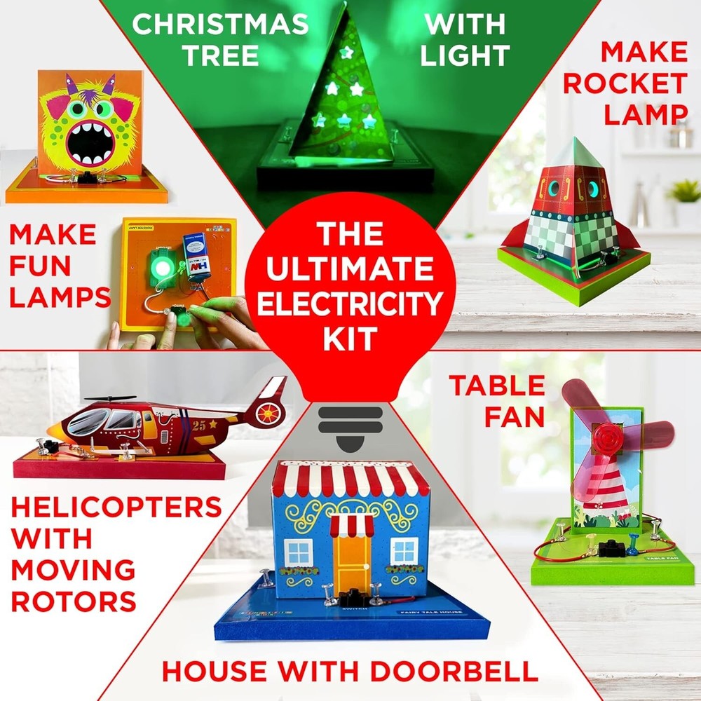STEM Learning Science Kit for Boys 8-14 | 120 Experiments & Electricity Projects