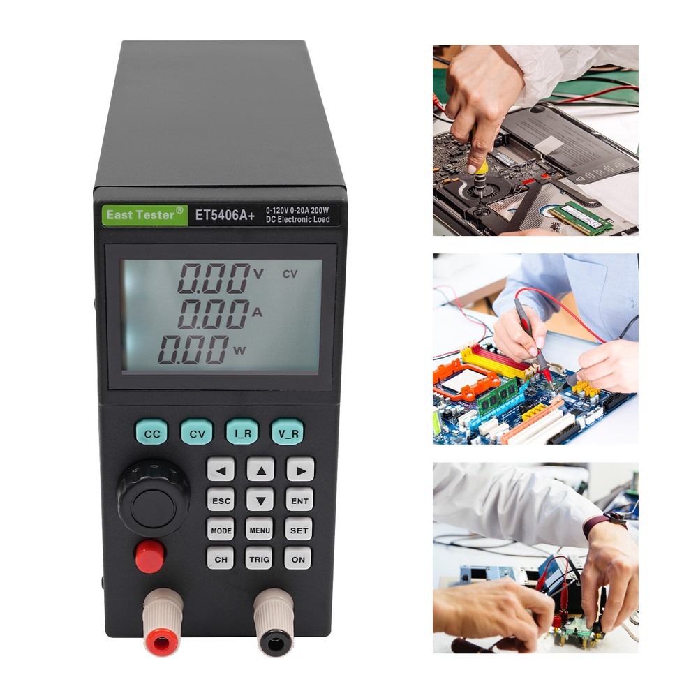 ET5406A+ Electronic Load Tester, 0-120V DC, 20A with Multi-Testing Modes