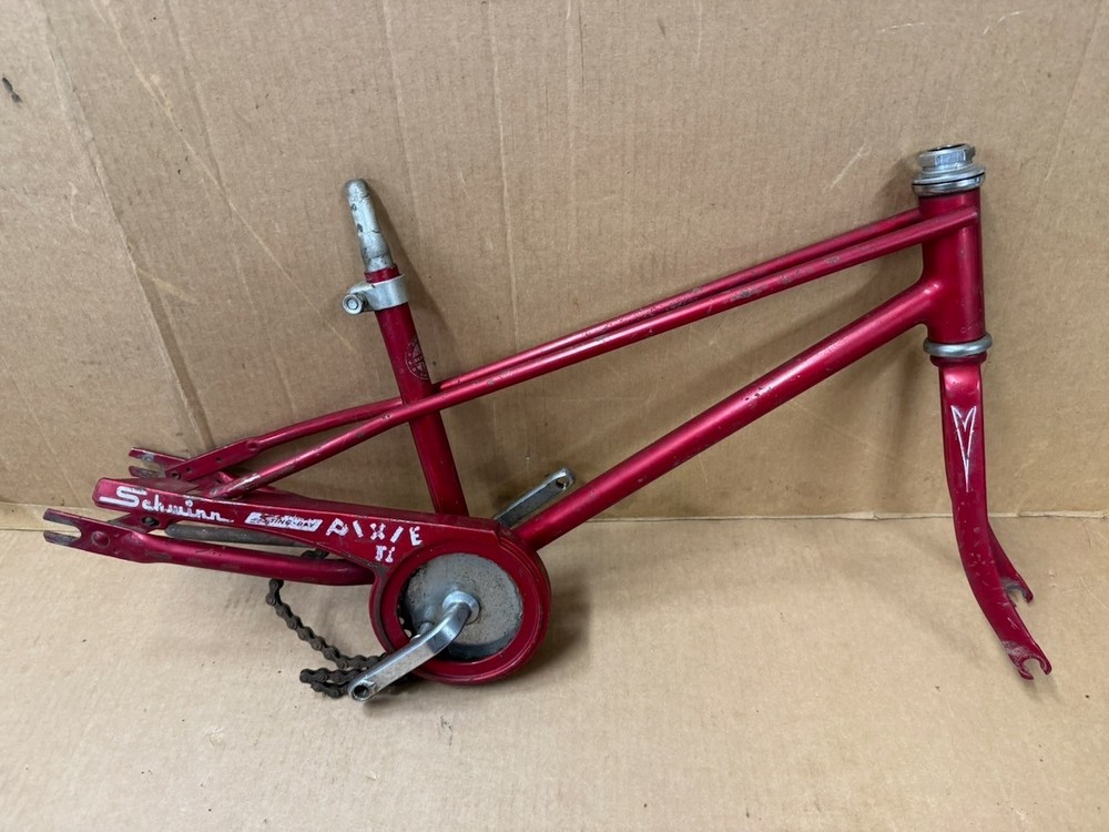 Schwinn Pixie II 16" Red 1970's Bicycle Frame Set