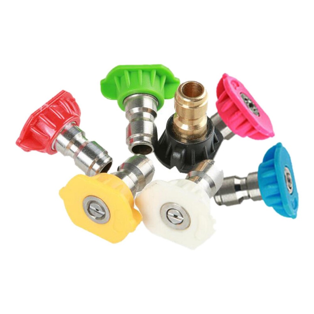 7Pcs High Pressure Washer Spray Nozzle Tips Kit Multiple Degrees Fitting