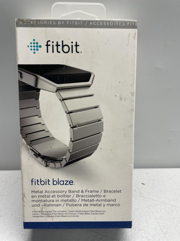 Fitbit Blaze Accessory Band, Metal, Silver, Standard