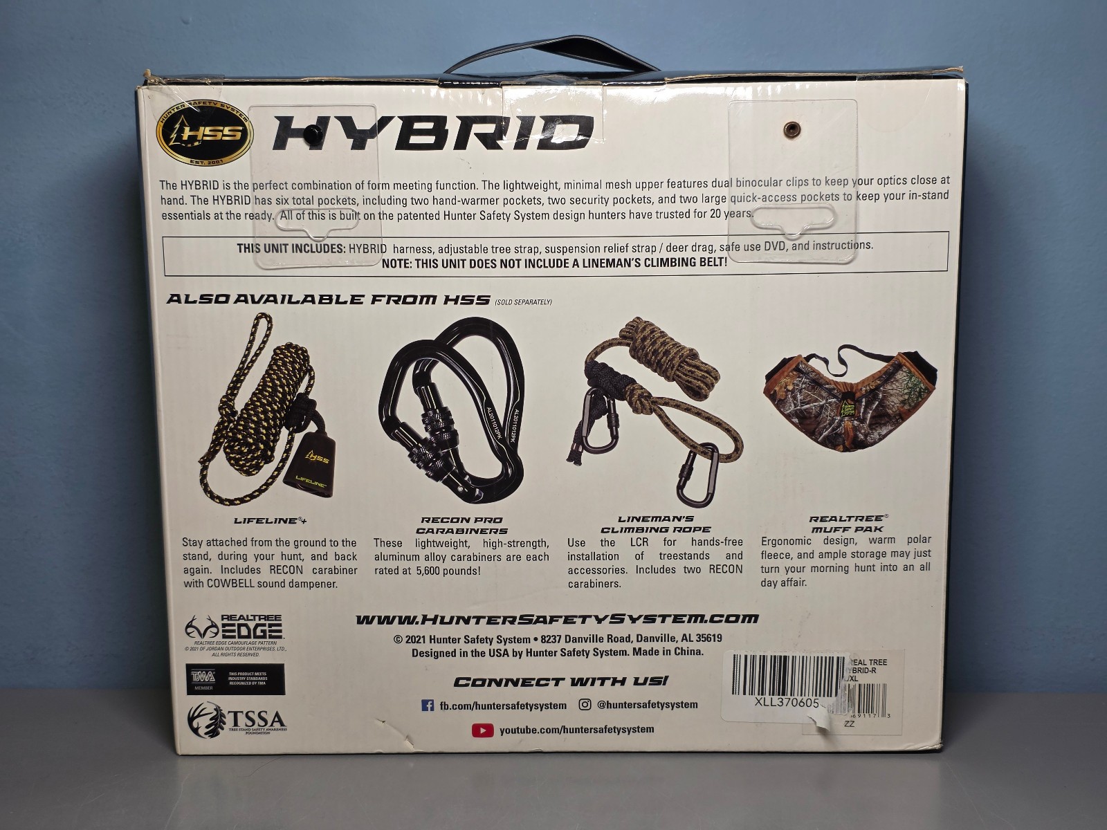 Realtree EDGE Hunter Safety System Harness - Hybrid - L/XL - New & Sealed