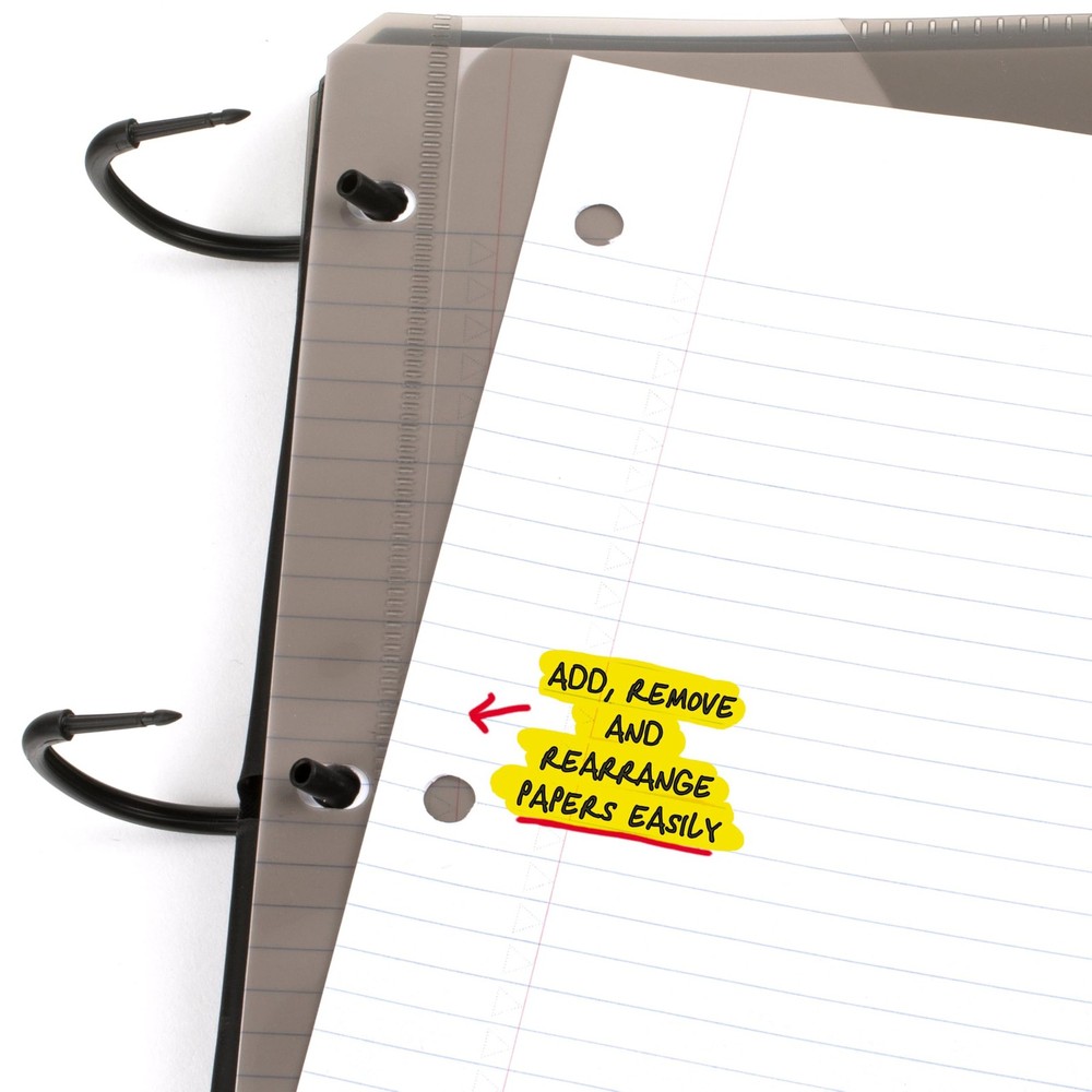 TechLock Ring Binder, Refillable Notebook, Dividers, 300 Pages