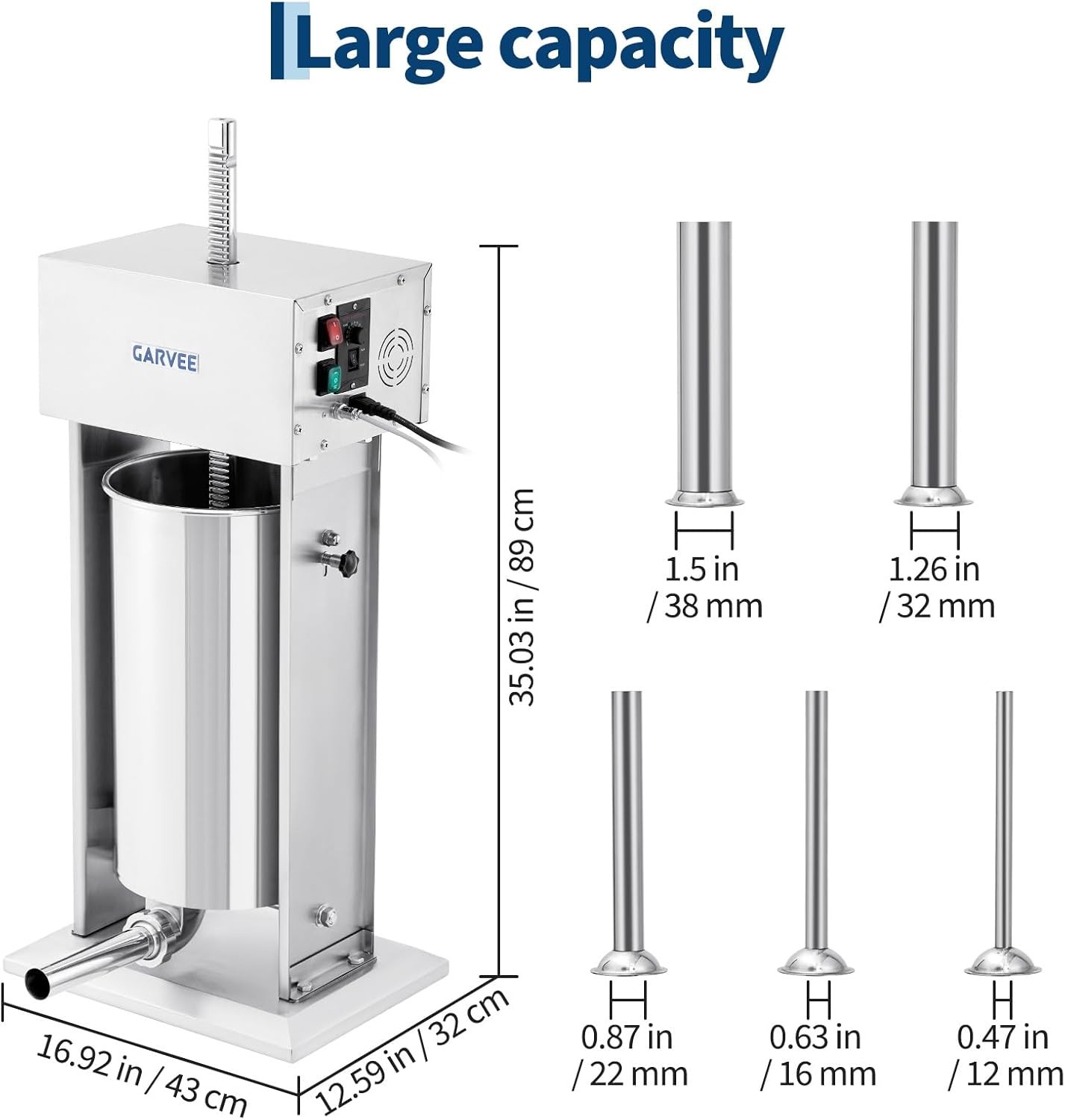 Commercial Electric 25L Sausage Stuffer 304Stainless Steel Sausage Maker Kitchen