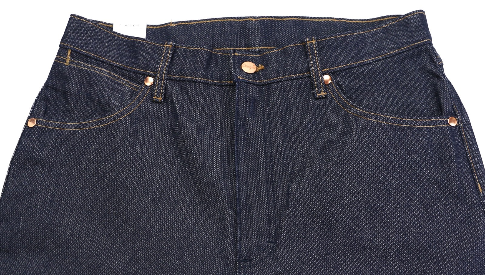 Wrangler 13MWZ Men's Jeans 100% Cotton Selvedge Denim Broken Twill Dark Indigo