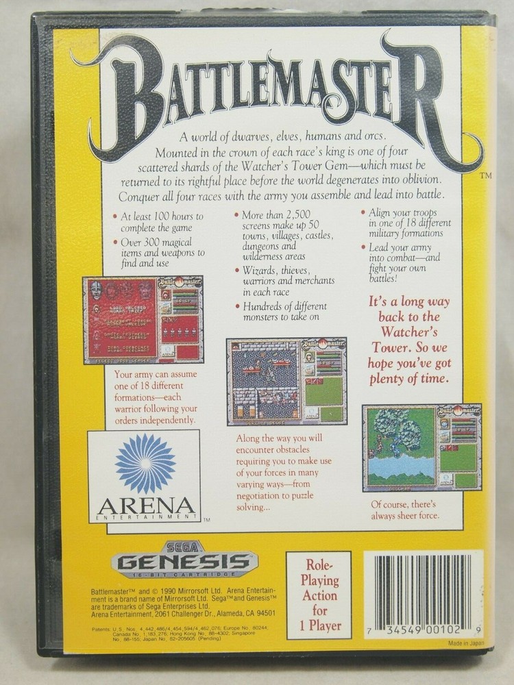 Battle Master Case (SEGA Genesis) Authentic BOX ONLY