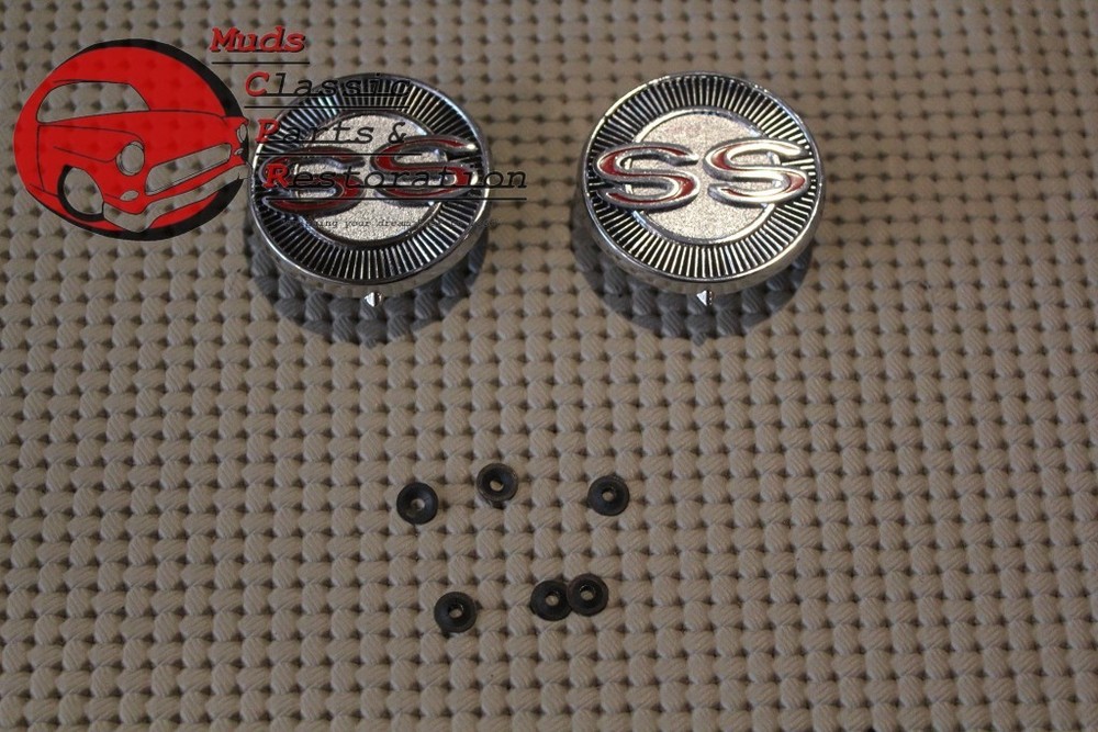 1965 Impala Inside Inner Interior Emblems Door Panel "SS" Super Sport