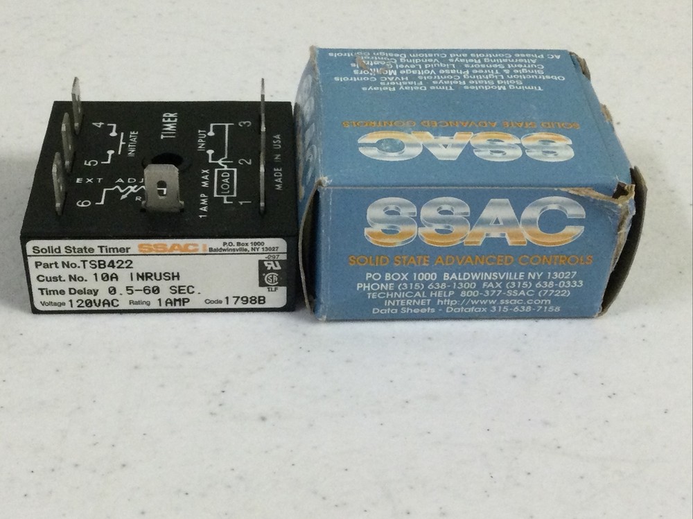NEW, SSAC TSB422 SOLID-STATE TIMING MODULE RELAY, FREE SHIPPING