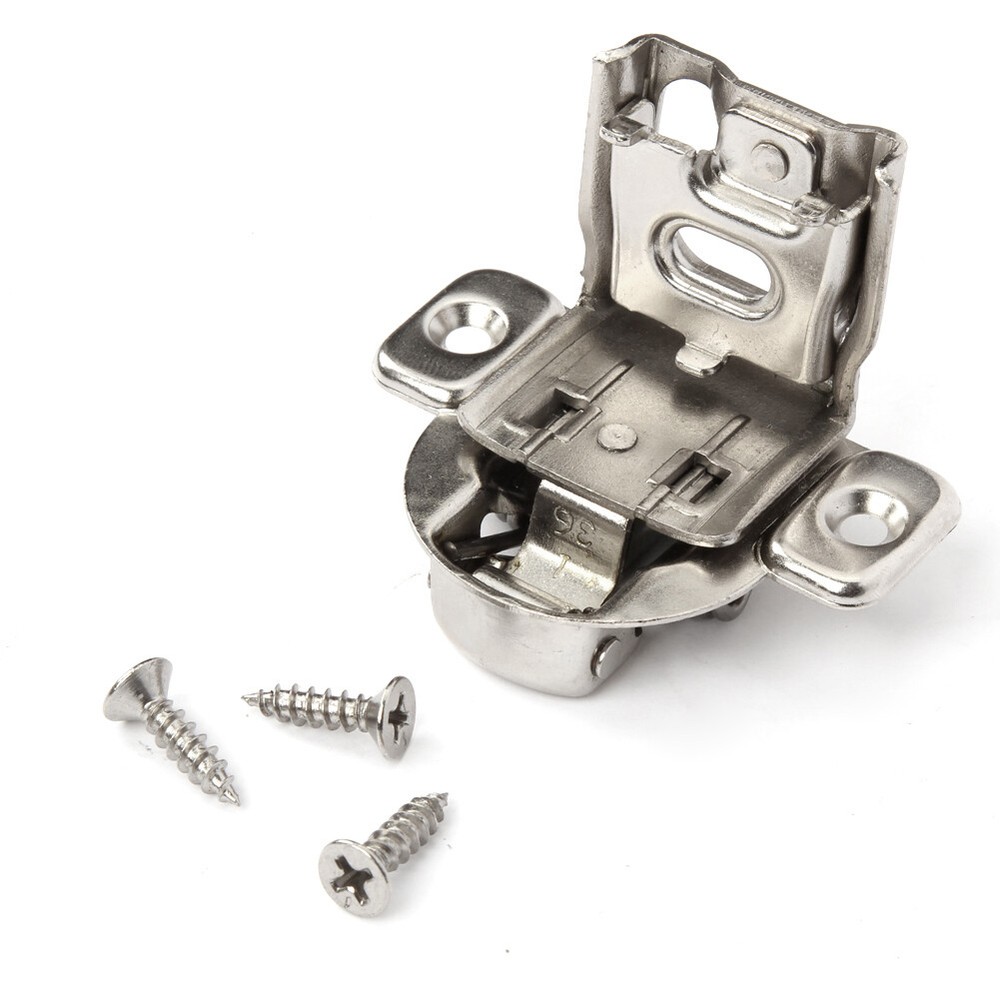 10 Pack Soft-Closing Compact 1-1/4" Overlay 105 Hinge Kitchen Cabinet Hardware