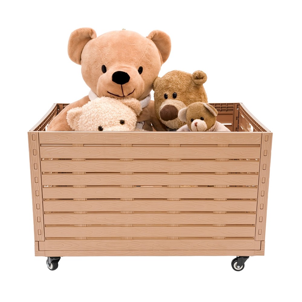 2PCS Foldable Storage Bins Storage Bin Large Capacity Storage Basket with 360°