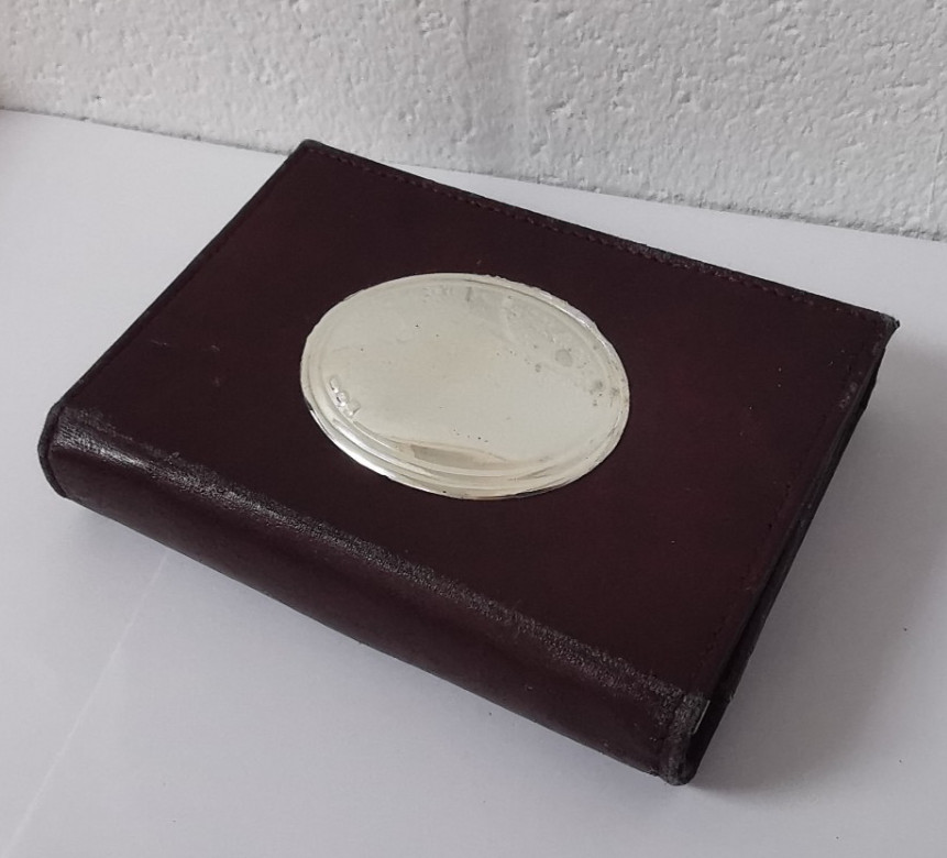 Solid Silver Mounted Playing Cards Case.