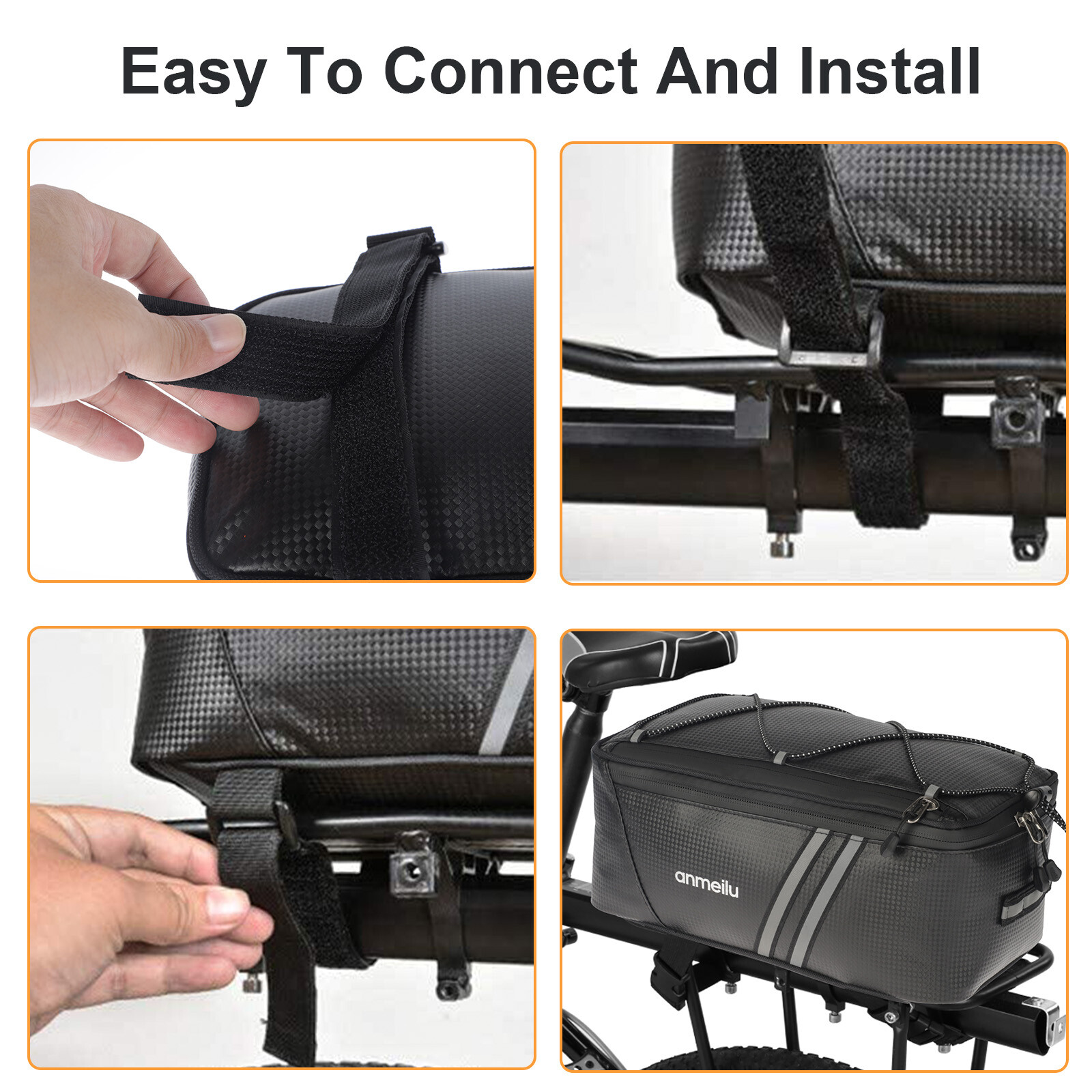 Waterproof Bicycle Rear Rack Seat Bag Bike Cycling Storage Pouch Trunk Pannier