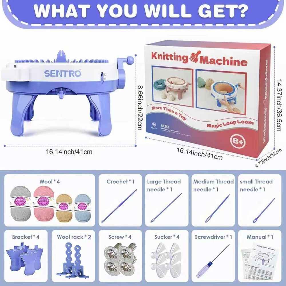 Smart Circular Knitting Machine 48 Needles - DIY Knit Kit