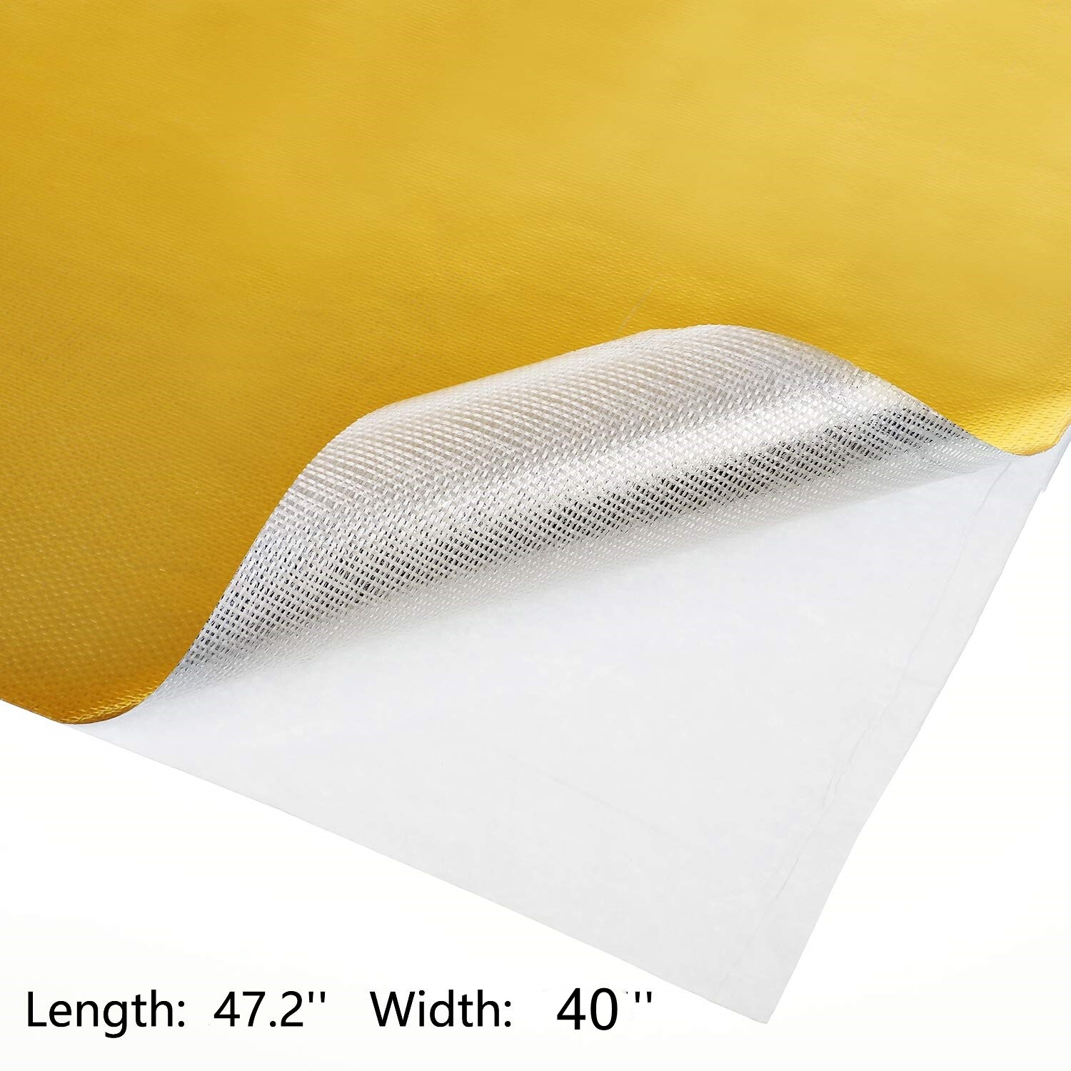 40" x 47" Self Adhesive Reflective Gold High Temperature Heat Shield Wrap Tape