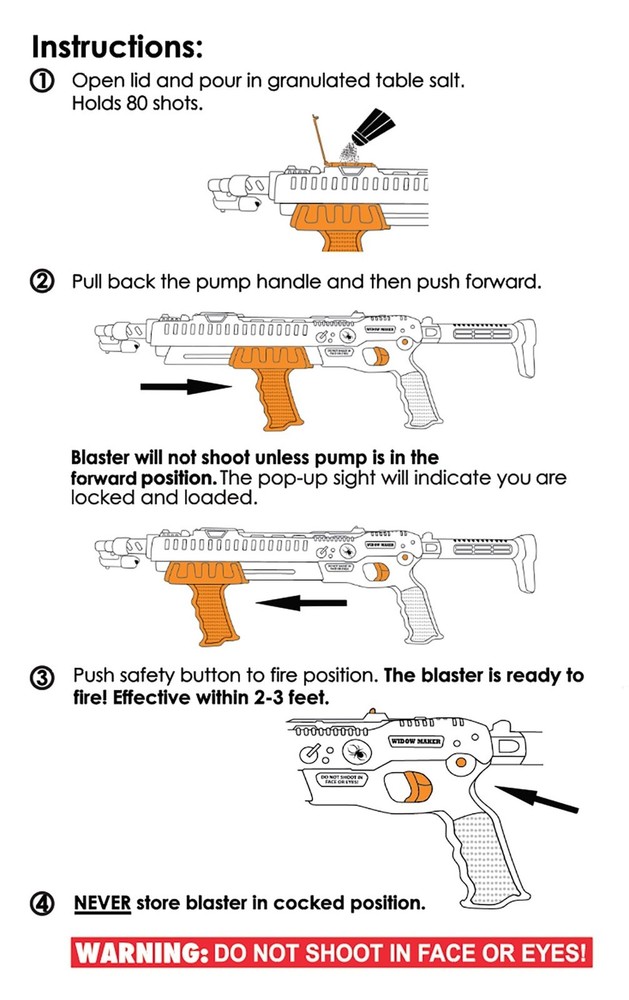 BUG-A-SALT Widow Maker 3.5 Fully Loaded with Bug-Beam Laser Sight Front Grip