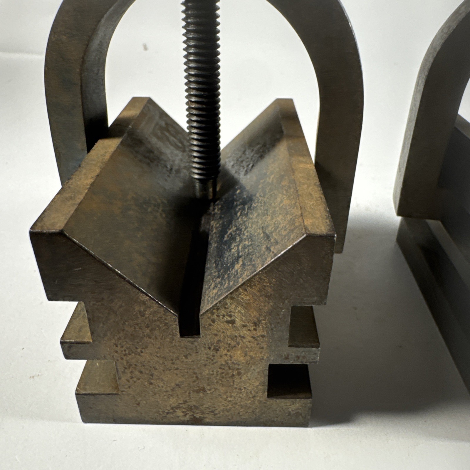R.F. 1979 Precision V-block and clamp set Heavy Bronze 2.9 Pounds Each