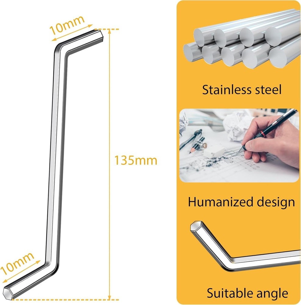 Garbage Disposal Wrench Silver 1 Pack