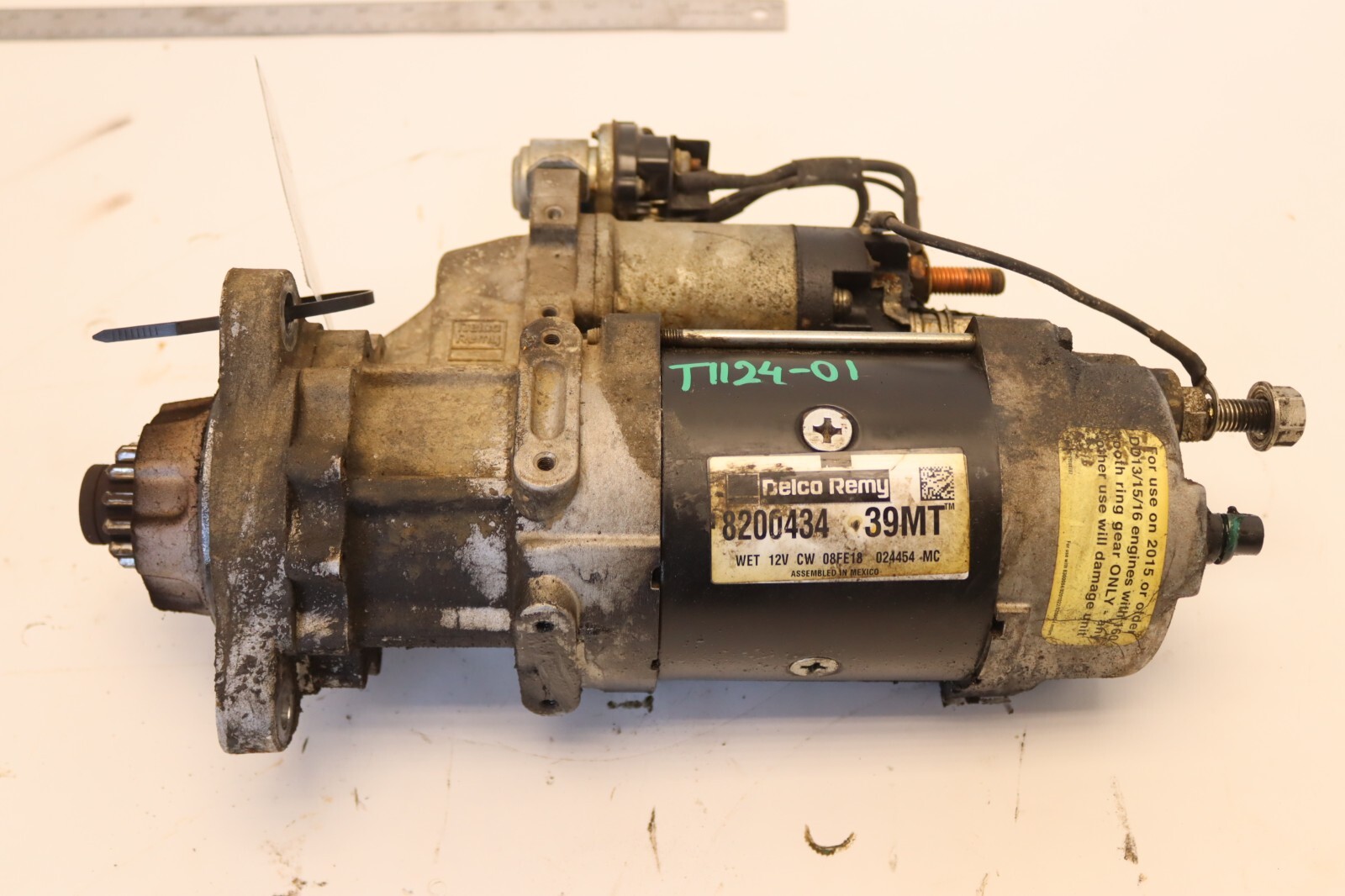 2008-2017 FREIGHTLINER CASCADIA 125 STARTER MOTOR DELCO REMY 8200434 39MT OEM