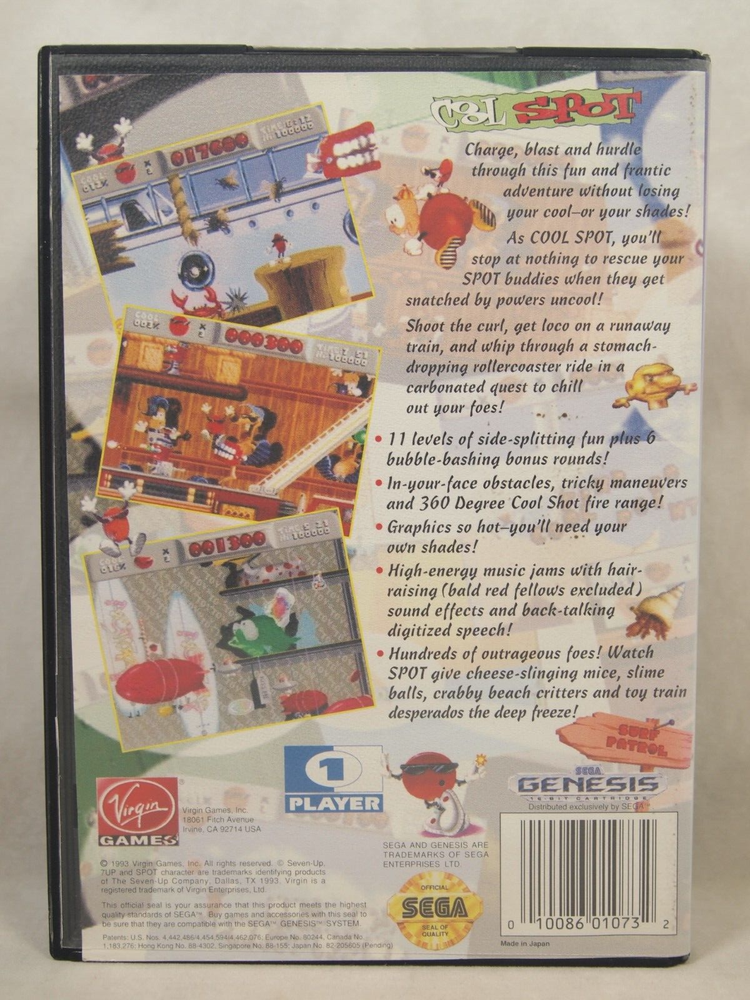 Cool Spot Case (SEGA Genesis) Authentic BOX ONLY