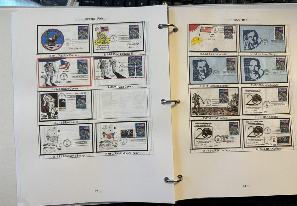 First Men on the Moon Catalog for Scott 2419 3 Hole AFDCS with Binder