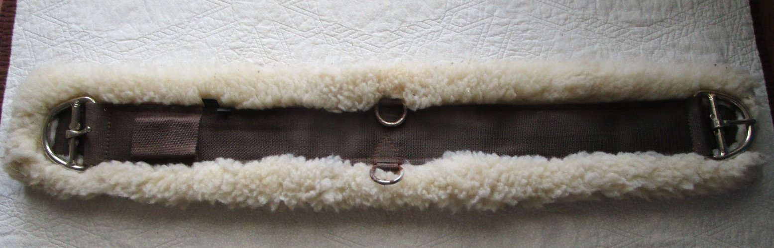 34" WEAVER WIDE BROWN FLEECE WESTERN CINCH