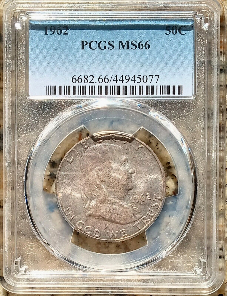 1962 Franklin Half  PCGS MS66  toned