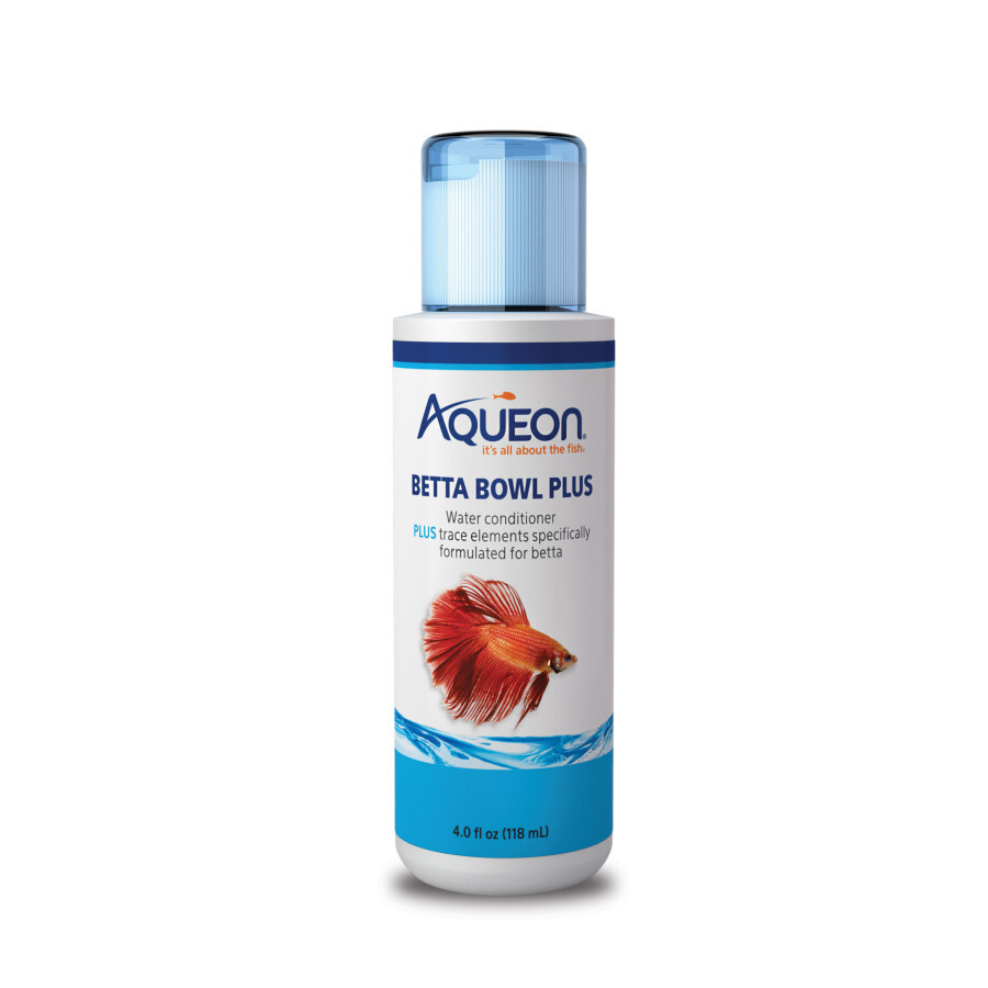 Aqueon Betta Bowl Plus 4 oz Water Conditioner PLUS Trace Elements for Betta Fish