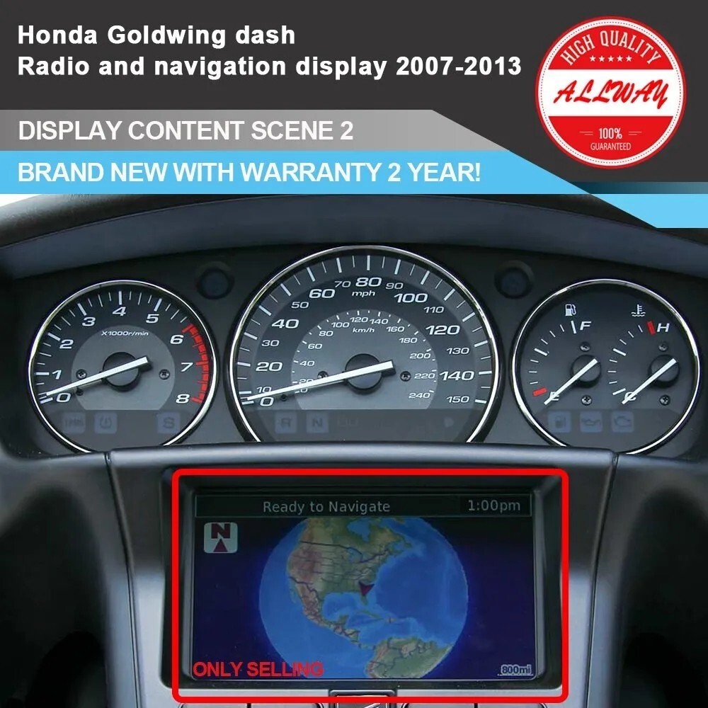 GPS Navigation Radio LCD Display Glass For Honda GL1800 Goldwing 2007-2013