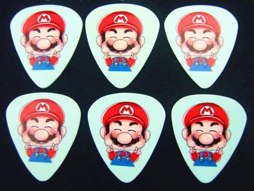 Super Mario Guitar Picks Lot of 10 .46 mm Free Tracking Thin New