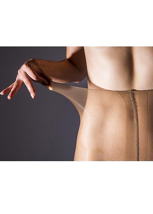 Cecilia de Rafael Eterno Super Lucido 10 Waistless Shiny Pantyhose MADE IN ITALY