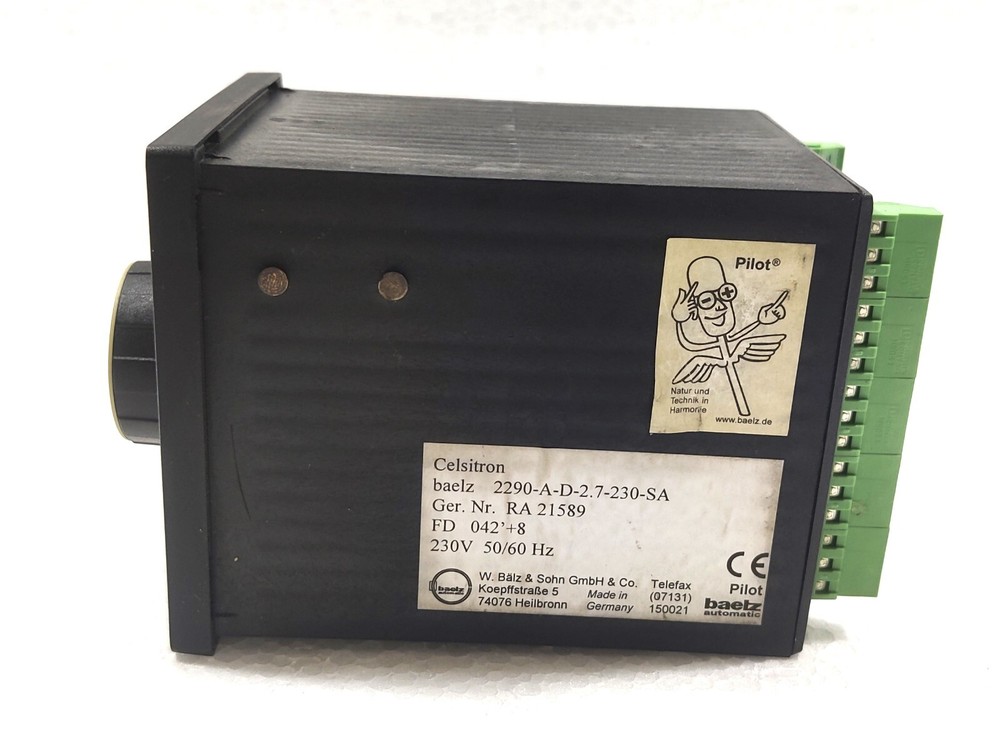 BAELZ AUTOMATIC WBS 2290 TEMPERATURE CONTROLLER 2290-A-D-2.7-230-SA