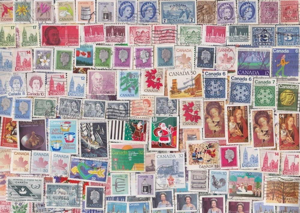 500 ALL DIFFERENT CANADA STAMPS